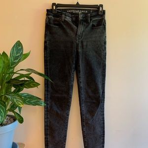 High rise american eagle black jeans